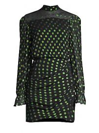 Saloni - Rina Metallic Polka Dot Mini Sheath Dress at Saks Fifth Avenue