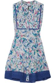 Saloni   Tilly printed silk crepe de chine mini dress at Net A Porter