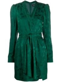 Saloni Bibi wrap silk dress at Farfetch