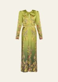 Saloni Claudia Dress in Ombre Caudex Plmt at Bergdorf Goodman