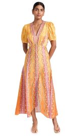 Saloni Lea Long Dress CARNIVAL STRIPE PLMT 10 at Shopbop