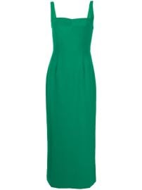 Saloni Rachel-C square-neck Midi Dress - at Farfetch