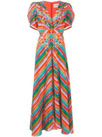 Saloni Striped button-up Dress - Farfetch at Farfetch