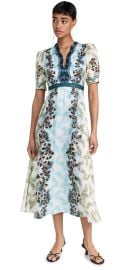 Saloni Tabitha Midi Dress Feather Papyrus Plmt 0 at Shopbop