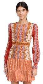 Saloni Vera Mini Dress PAPYRUS PILLAR PLMT 0 at Shopbop