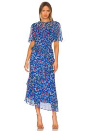 Saloni Vida Dress in Cobalt Patchouli at Revolve