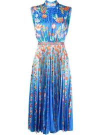 Saloni floral-print Midi Dress - at Farfetch