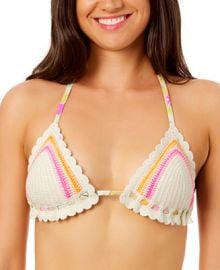 Salt Cove Juniors Crochet Halter Triangle Bikini Exclusively at Macys - Macys at Macys