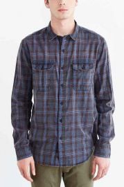 Salt Valley Acid Washed Plaid Button-Down Workshirt at Urban Outfitters