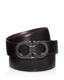 Salvatore Ferragamo Mens Double Gancini Buckle Reversible  Leather Belt   Bloomingdales at Bloomingdales