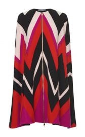 Salvatore Ferragamo Multicolored Zig Zag Cape at Moda Operandi