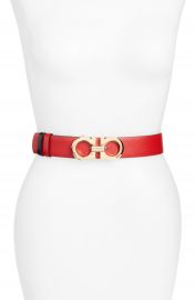 Salvatore Ferragamo Reversible Gancini Calfskin Leather Belt at Nordstrom