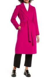 Sam Edelman Belted Wool Blend Coat at Nordstrom