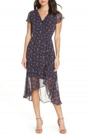 Sam Edelman Ditzy Print Ruched Midi Dress   Nordstrom at Nordstrom