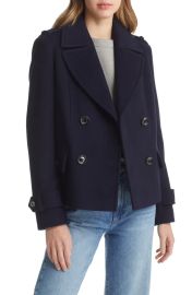 Sam Edelman Double Breasted Wool Blend Peacoat at Nordstrom