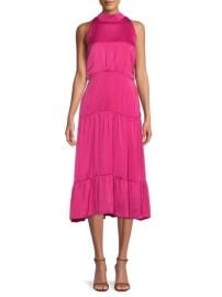 Sam Edelman High Neck Sleeveless Satin Dress at Saks Off 5th