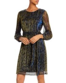 Sam Edelman Metallic Plisseacute Shift Dress Bloomingdales at Bloomingdales