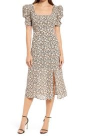 Sam Edelman Puff Sleeve A-line Dress in Light Blue at Nordstrom