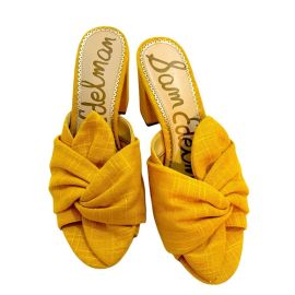 Sam Edelman Shoes Sam Edelman Mustard Yellow Oda Knot Mules Size 9 Poshmark at Poshmark