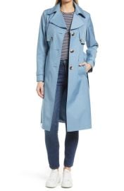 Sam Edelman Water Repellent Elongated Cotton Blend Trench Coat at Nordstrom