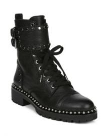 Sam Edelman Women  x27 s Jennifer Studded Leather Combat Booties Shoes - Bloomingdale s at Bloomingdales