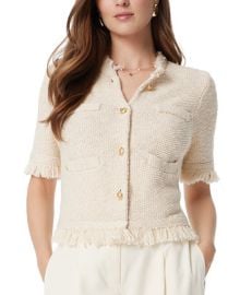 Sam Edelman Womens Ivy Fringe-Trim Jacket - Macys at Macys