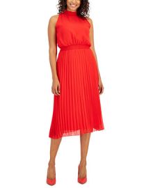 Sam Edelman Womens Sleeveless Pleated Midi Dress - Macys at Macys