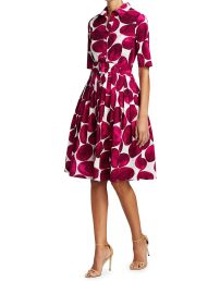 Samantha Sung Audrey Print Pleated Shirtdress on SALE at Saks Off 5th