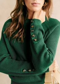 Sami Jumper - Bottle Green - Merino Wool - Szane at Sezane