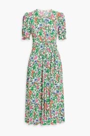 Sammie Belted Floral Print Crepe Midi Dress at The Outnet