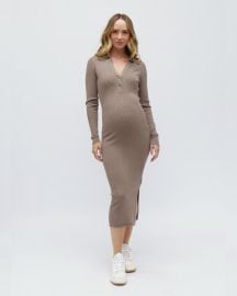 Sammy Knit Polo Dress - Mocha at Ripe