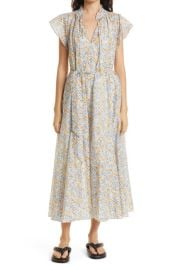 Samsøe Samsøe Karookh Floral Print Organic Cotton Silk Dress at Nordstrom