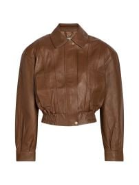 Samson Leather Jacket in Tobacco at Farfetch