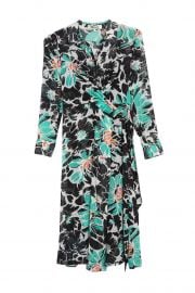 Sana Floral Swiss Dot Wrap Midi Dress by Diane von Furstenberg at Nordstrom Rack