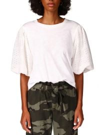 Sanctuary Cloud Control Womens Eyelet Slub T-Shirt Shop Premium Outlets at Shop Simon