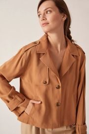 Sanctuary Cropped Trench Coat at Anthropologie