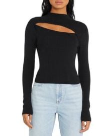 Sanctuary Cutout Ribbed Knit Sweater   Bloomingdales at Bloomingdales