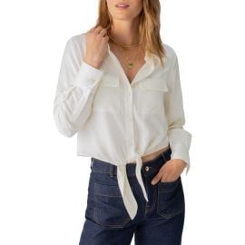 Sanctuary Lifetime Tie Front Button-Up Shirt at Nordstrom