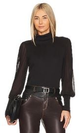 Sanctuary On My Mind Mesh Sleeve Top In Black at Revolve