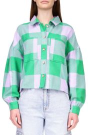 Sanctuary Plaid Patch Pocket Button-Up Short at Nordstrom