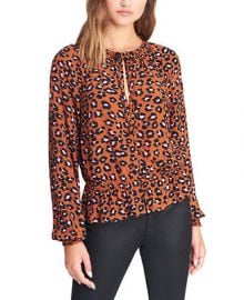 Sanctuary Quartz Leopard-Print Peasant Top   Reviews - Tops - Women - Macy s at Macys