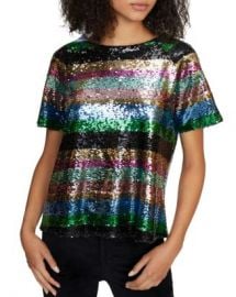 Sanctuary Saturday Night Sequin Stripe Top Women - Bloomingdale s at Bloomingdales