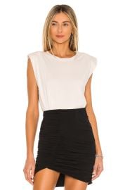 Sanctuary Shoulder Pad Tee In Bare at Revolve