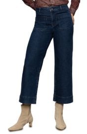 Sanctuary The Marine Patch Pocket Crop Wide Leg Jeans at Nordstrom