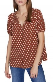 Sanctuary Westside Puff Sleeve Button Front Top  Regular  amp  Petite    Nordstrom at Nordstrom