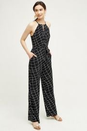 Sanctuary Windowpane Halter Jumpsuit at Anthropologie