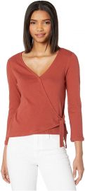 Sanctuary Women s Emelie Textured Wrap Top at Amazon