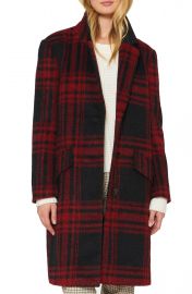 Sanctuary wool blend plaid coat at Nordstrom