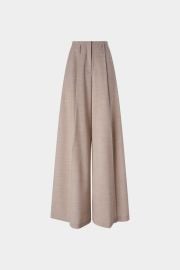 Sand Mélange Wide-Leg Trousers at Antonio Marras