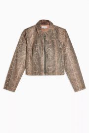 Sand Snake Print Zip Fitted Jacket by Topshop  at Topshop